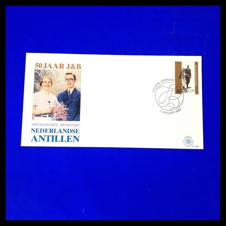 

TERMURAH PRANGKO 50 TAHUN RATU JULIANA-BERNHAFD 1937-1987. FDC ANTILLEN !!