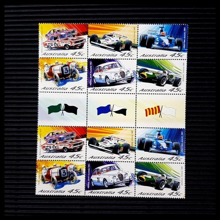 

GRATIS ONGKIR PERANGKO/PRANGKO BALAP MOBIL FORMULA 1. DENGAN GUTTER, 2 SET AUSTRALIA !!!!