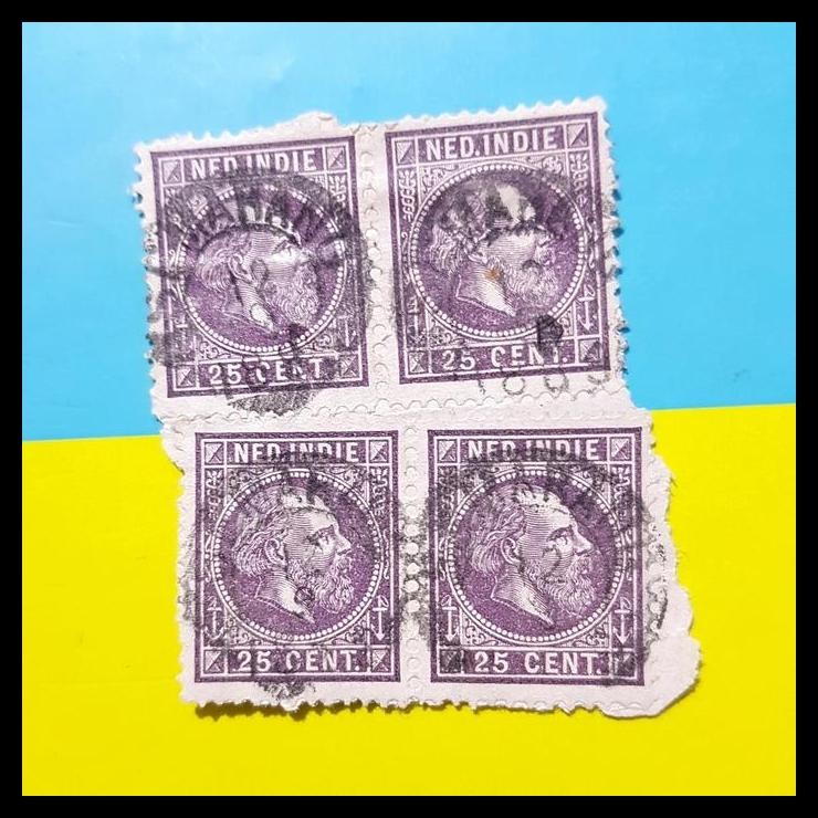 

TERBARU PRANGKO NED INDIE KING WILLEM III 25 CENT, CAP SEMARANG 12.9.1889 !!!!!!