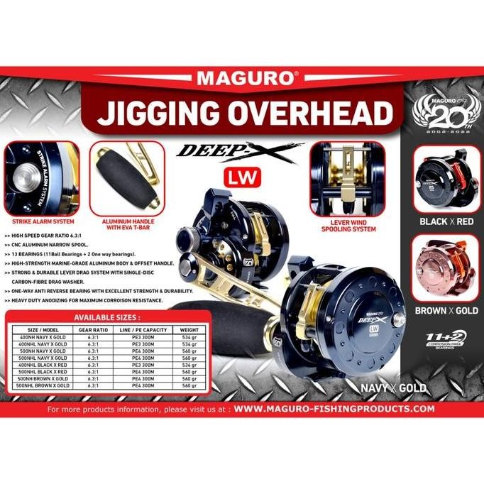 Reel Maguro Deep-X Lw 400Nh 400Nhl 500Nh 500Nhl