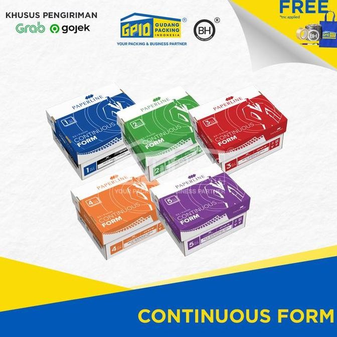 

TERBARU! (GOSEND/GRAB) PAPERLINE - Kertas Continuous Form 1/ 2/ 3/ 4/ 5/ B1/B2