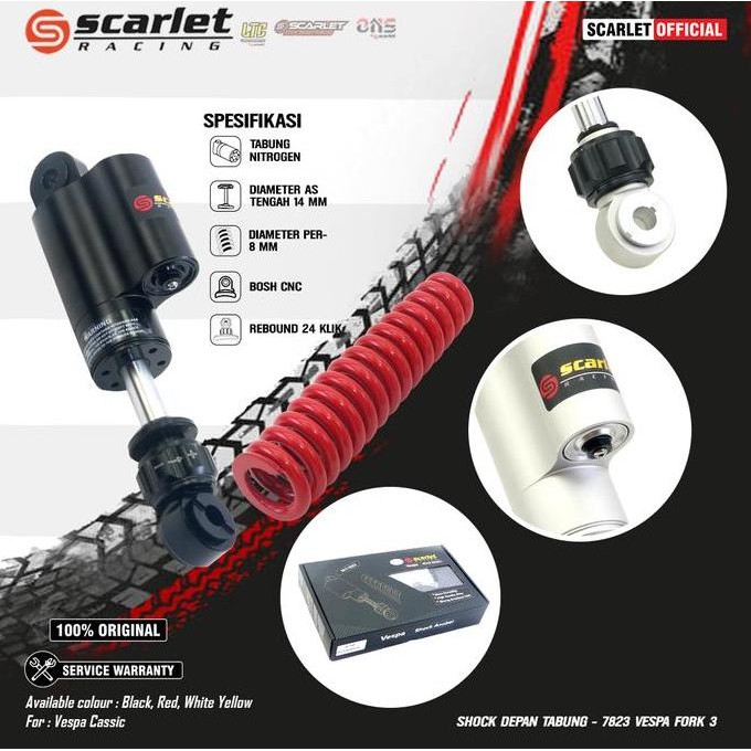 SCARLET RACING Shock Breaker Skok Depan Tabung Motor Vespa Klasik 7823 Fork3 Motorcycle
