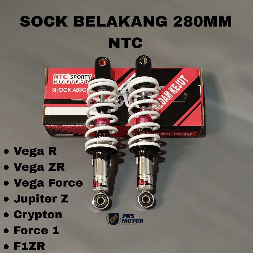 Shock Belakang Shockbreaker 280mm Bebek Yamaha Jupiter Z Vega R ZR F1ZR Force 1 Crypton Variasi NTC