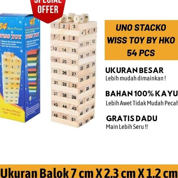 Mainan Stao Kayu Angka Besar Permainan Susun Balok Kayu Angka Anak Perempuan
