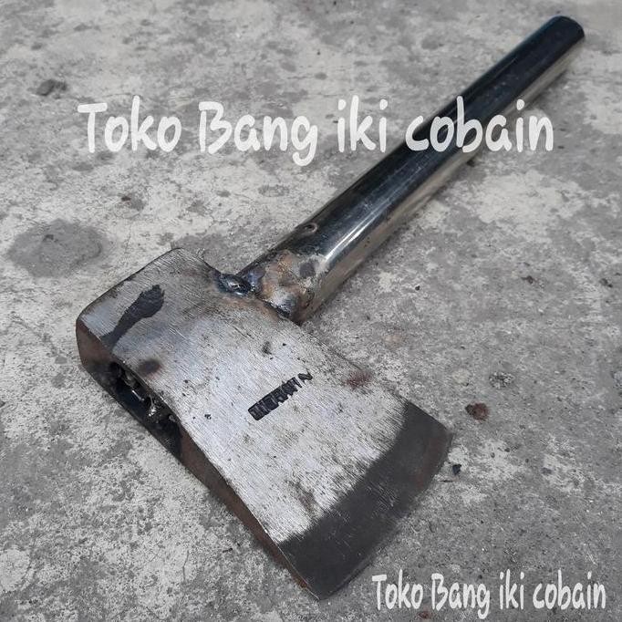 Kapak Baja Tajam Kampak Bunut Merk dijamin Gagang Pipa