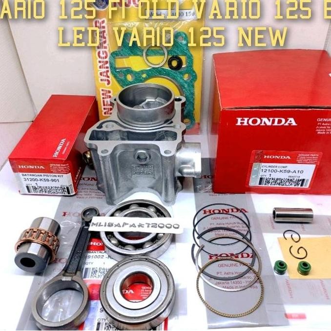 PAKET 3AITEM BLOK SEHER BORE UP K59 VARIO 125 FI OLD VARIO 125 ESP LED VARIO 125 NEW (BLOK UKURAN 57