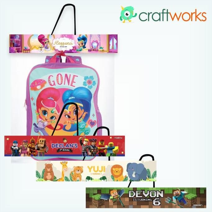 

Produk Unggulan] PLASTIK SOUVERNIR ULANG TAHUN /GOODIE BAG + LABEL DAN TALI - CUSTOM