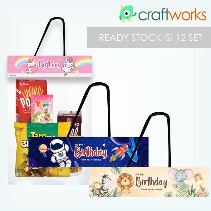 

<<<<<] READY STOCK PLASTIK SNACK BAG ULANG TAHUN 20 x 30 CM- ISI 12 SET