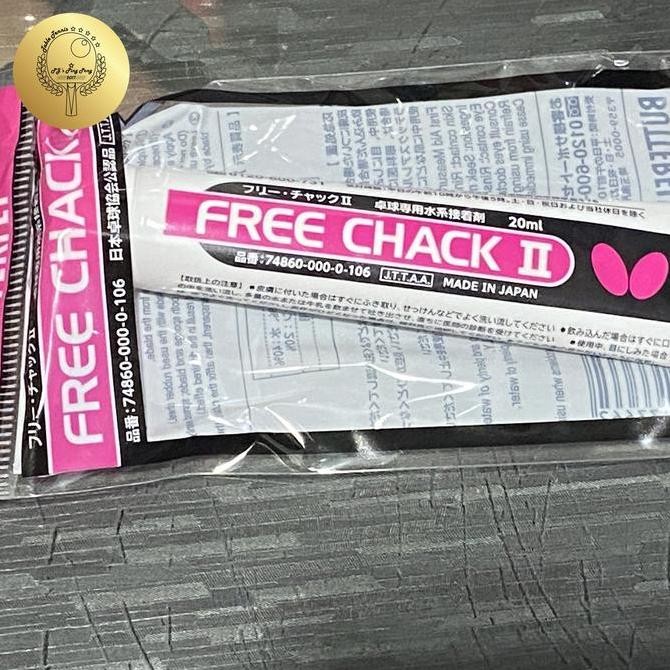 Lem Butterfly Free Chack II Lem Khusus Raket Tenis Meja/Bet Pingpong