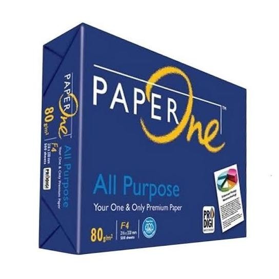 

Kertas Hvs Paper One F4 80 Gram - 1 Rim Isi 500 Lembar