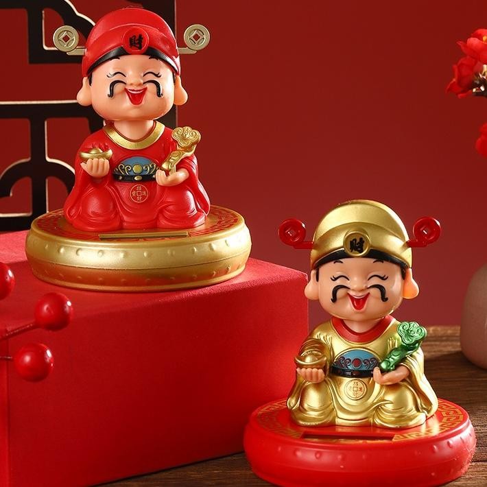 Pajangan Caisen Dewa Rezeki Caisen Chai Sen Rezeki Patung Solar Caishen Dewa Rezeki Pajanga Dashboar