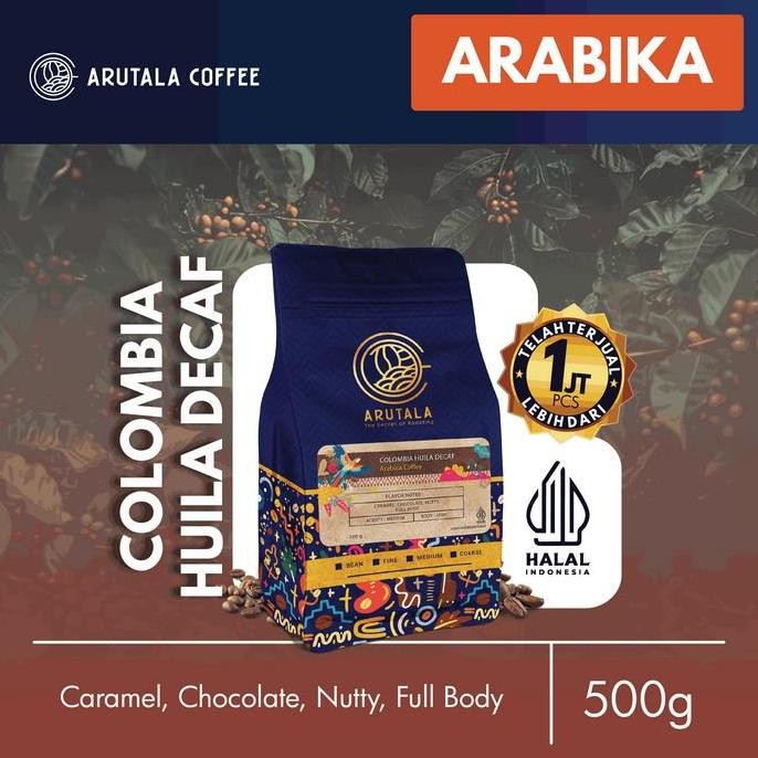 

Arutala Kopi Colombia Decaf Arabika 500 Gram