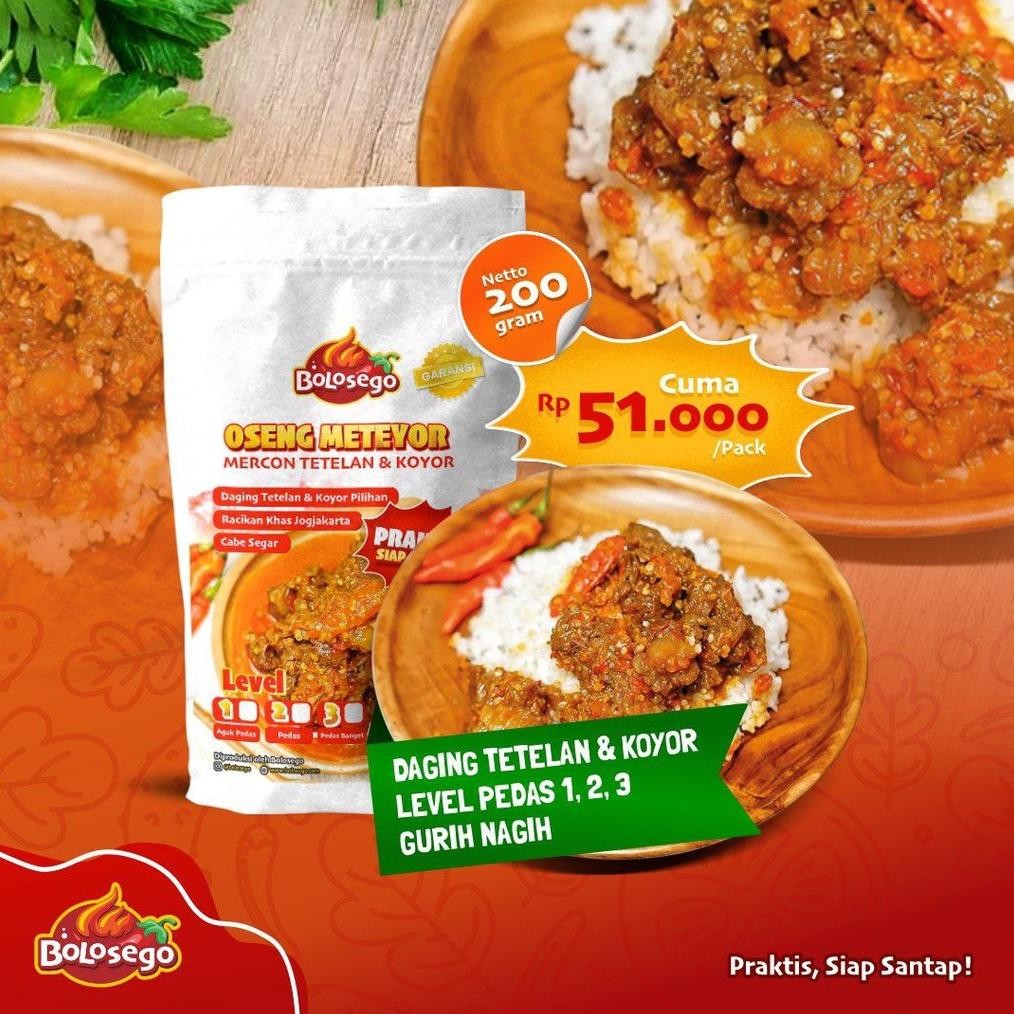 

READY STOK BOLOSEGO Oseng Mercon Tetelan Koyor (METEYOR) Bergaransi