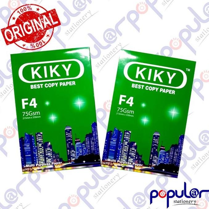 

Kertas Hvs F4 Kiky 75Gr - 1 Rim Kertas Fotocopy Tebal Putih