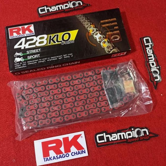 Rantai RK TAKASAGO Chain O-Ring ORing KLO 428-140L 428-140 428 Red