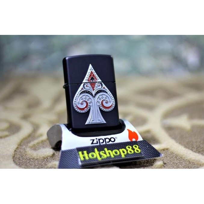 zippo original 29491 ace of spade emblem usa windproof lighter