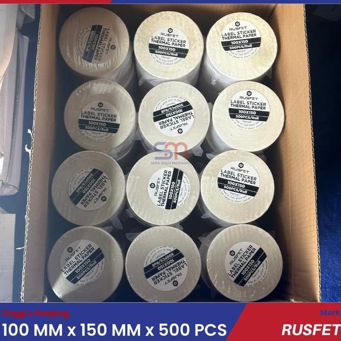

Label Thermal 100X150Mm Isi 500 Pcs - Kertas Sticker Resi Thermal Printer A6