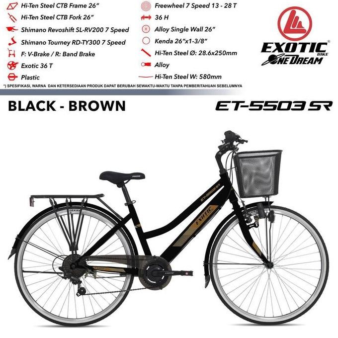 Sepeda Perempuan Remaja Dewasa 26 Inch Exotic 5503 Sr / Exotic 5503 Mx
