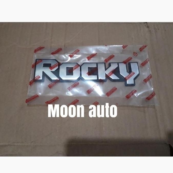 emblem rocky logo mobil daihatsu original aksesoris bagasi chrome