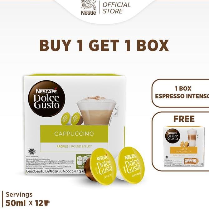 

Nescaf Dolce Gusto Cappuccino 1 Box (12 Kapsul = 6 Gelas)