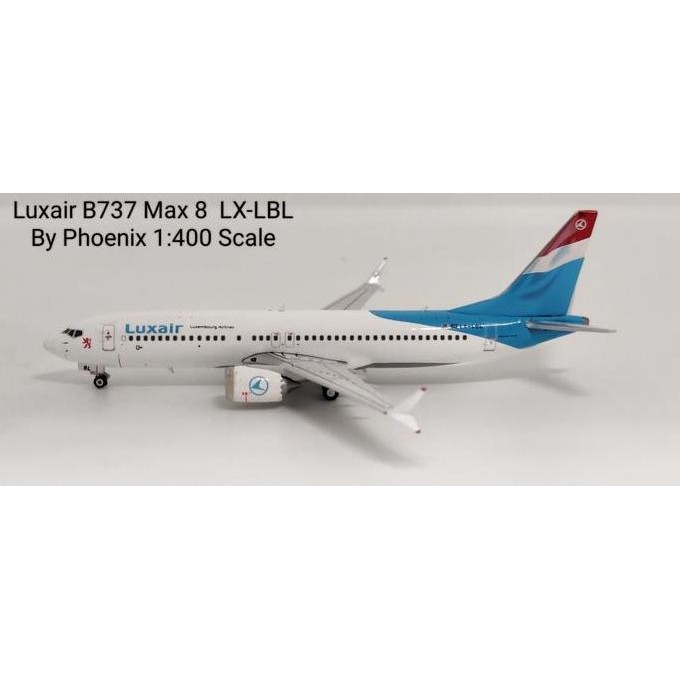 Luxair B737 Max 8 Lx-Lbl By Phoenix 1:400 Scale