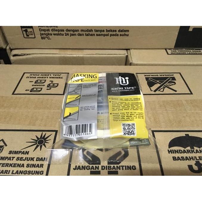 

Lakban Kertas Nachi 1 Inch X 20Y - Masking Tape Kertas Sablon Per Dus