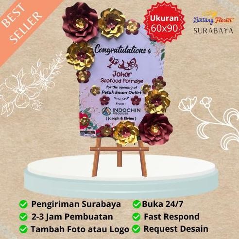 bunga kertas ucapan murah / papan bunga kertas kekinian