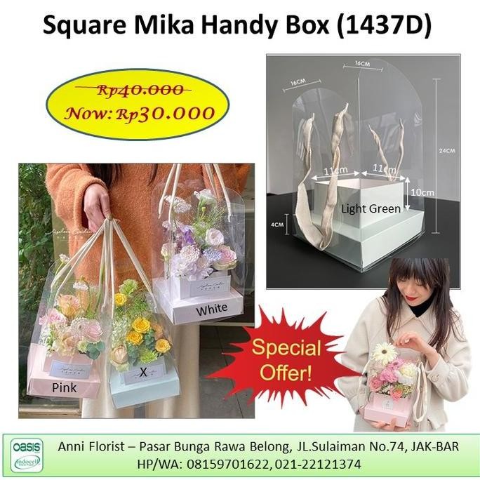 

Square Mika Box (1437D), kotak mika, Florist supply