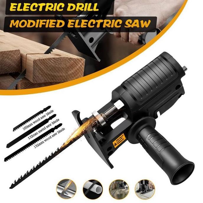 Usefultools Gergaji Mesin Adapter Jigsaw - Gergaji Mesin Adapter Reciprocating Jigsaw Adaptor Bor Ke