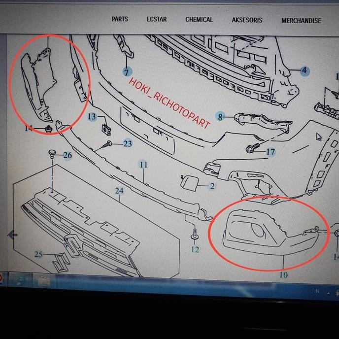 Cover Fog Lamp Garnish Foglamp Suzuki XL7 original Harga satuan