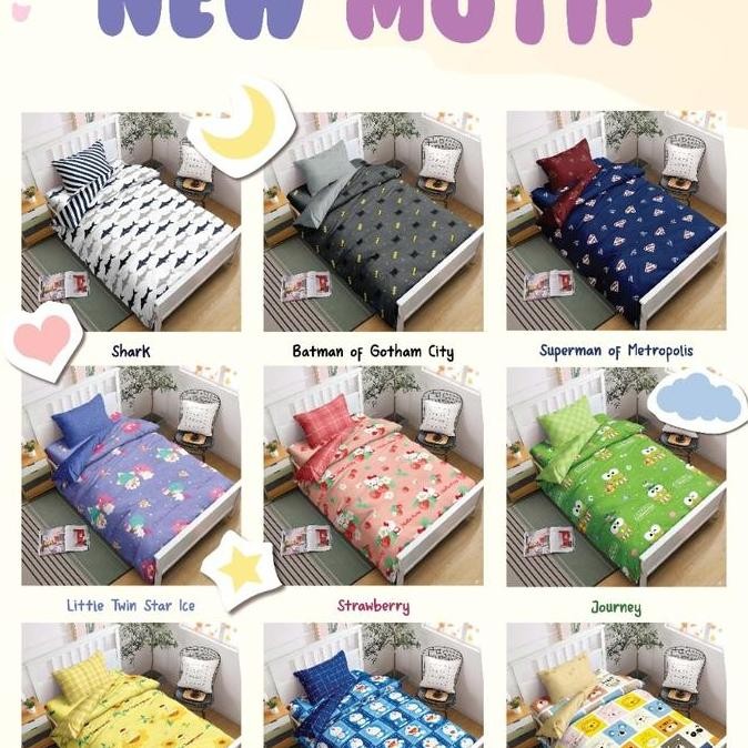 sprei Lady Rose Single 120x200 Karakter Kartun Anak Laki Perempuan