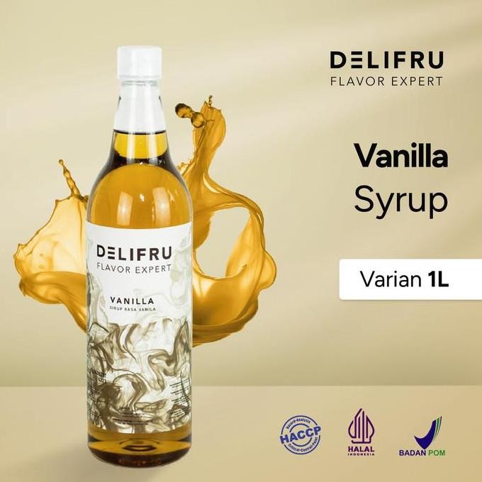 

Vanilla Syrup Delifru 1 Liter - Sirup Vanilla Premium
