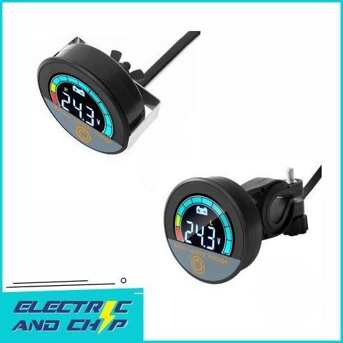 Indikator Kapasitas Baterai Waterproof Sepeda Motor Listrik Bulat
