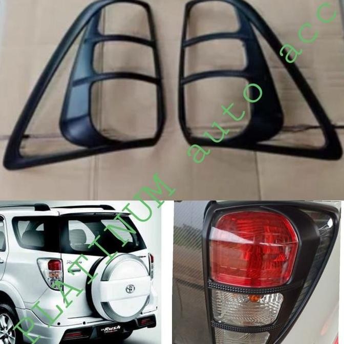 Garnish lampu depan belakang mobil Rush Terios lama 2008-2014 hitam