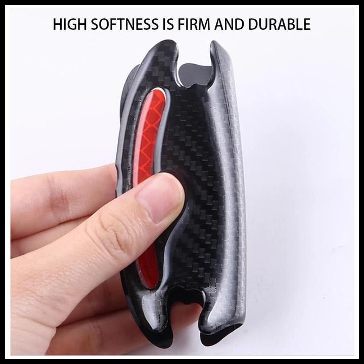 HOT DEAL PAKET OUTER HANDLE MOBIL TRAJET STIKER REFLEKTIF CARBON 