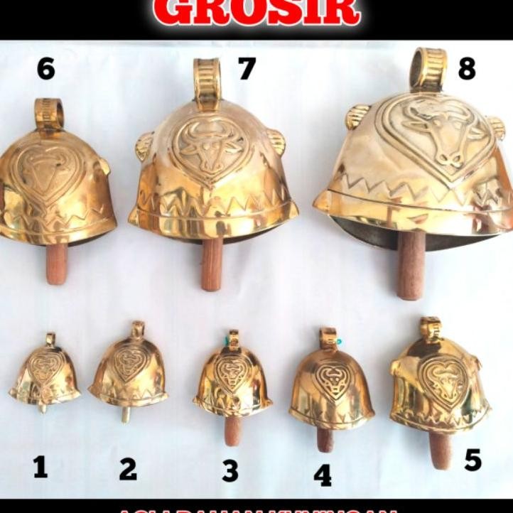Klontongan Sapi Kuningan Lonceng Sapi Kerbau Bahan Kuningan Klontongan Kuningan Lonceng Kuningan