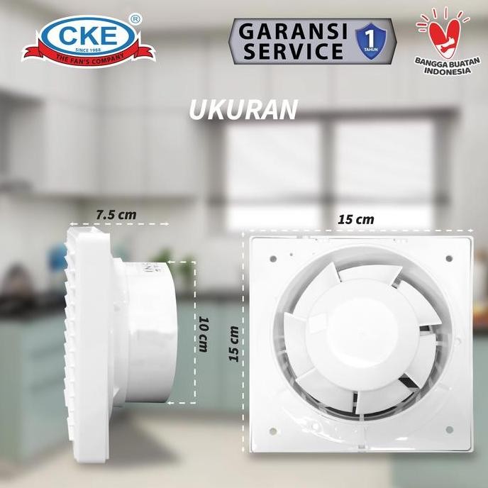 Exhaust Fan Mini Penghisap Udara 4 Inch Kipas Hexos Dinding Tembok AS