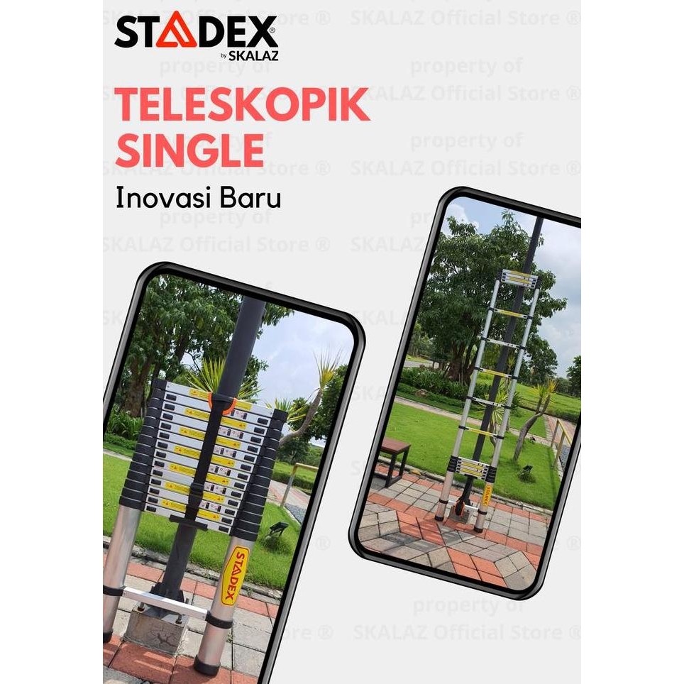Tangga Teleskopik Single 5,2 mtr Merk STADEX by Skalaz