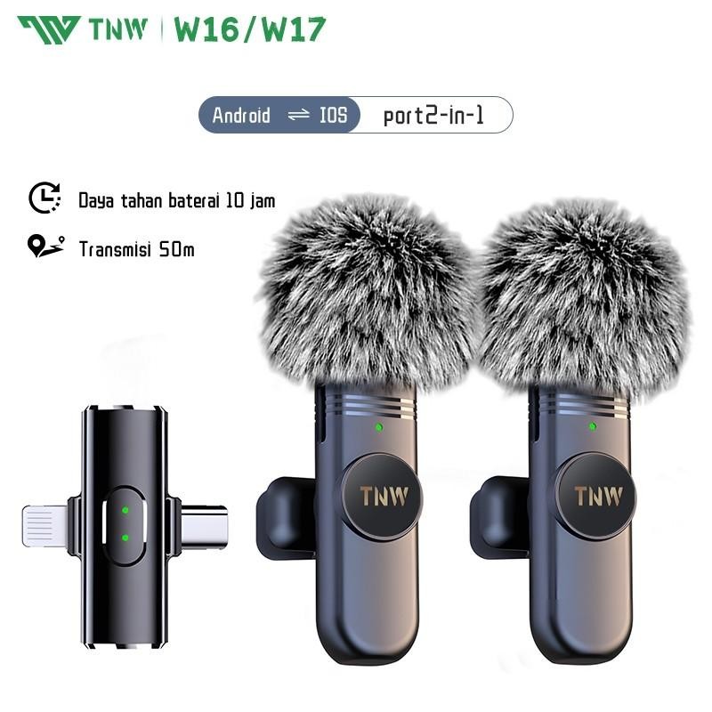 Wireless Microphone Clip On Mic Portable Microphone Mikrofon Lavalier Hp Untuk Tiktok Youtube Facebo