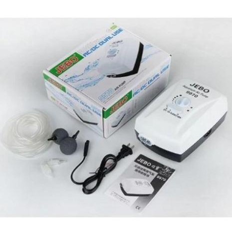 JEBO 9970 AERATOR ACDC PORTABLE AIR PUMP POMPA UDARA KOLAM AQUARIUM