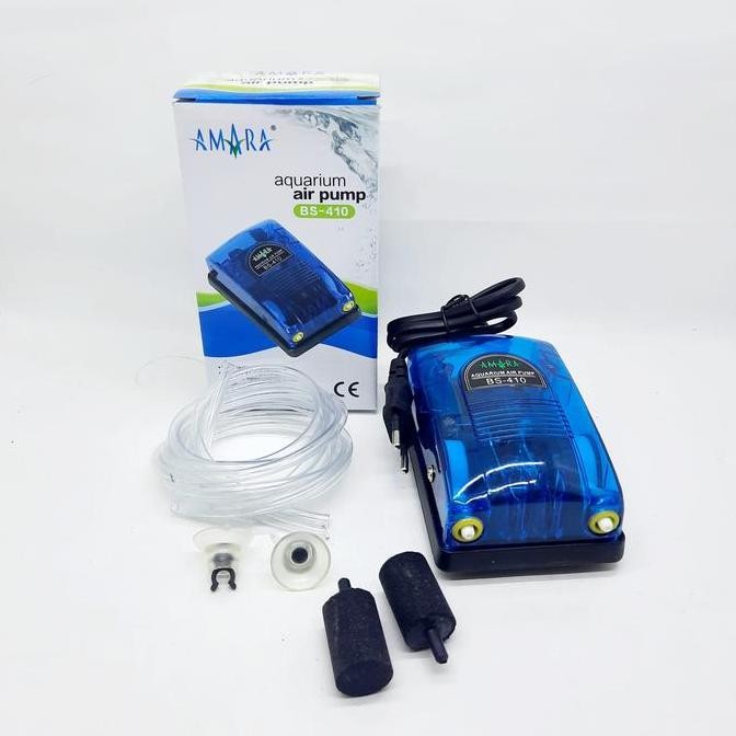PAKET LENGKAP AERATOR AMARA BS 410 2 LUBANG MESIN UDARA AQUARIUM
