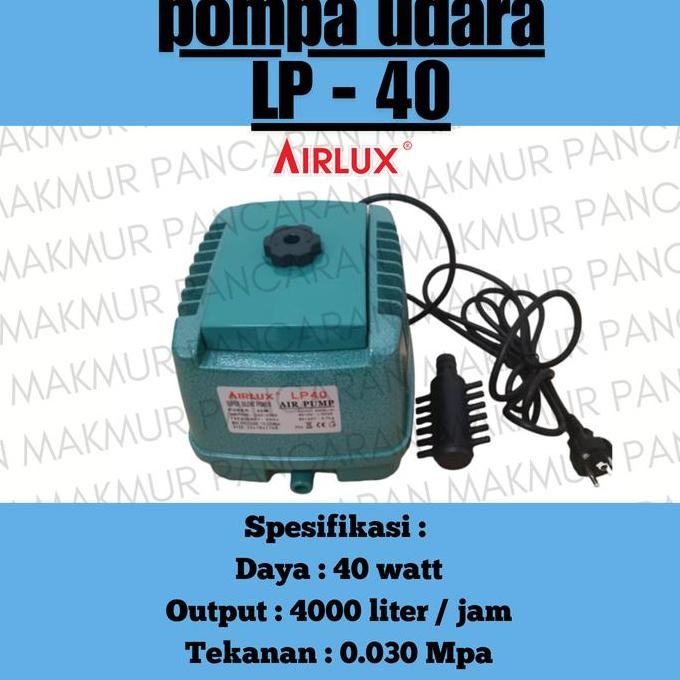 AIRLUX LP40 POMPA UDARA AERATOR AQUARIUM KOLAM IKAN SILENT