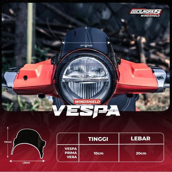 Docilworks - Visor Windshield Vespa Primavera