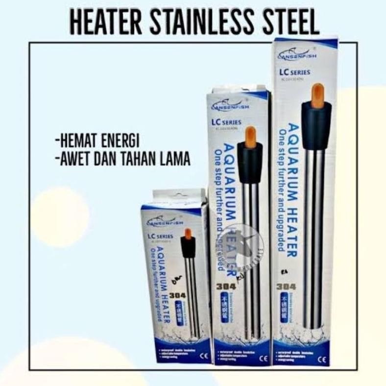 HEATER STANLESS 500 WATT / HEATER STANLESS AQUARIUM KOLAM