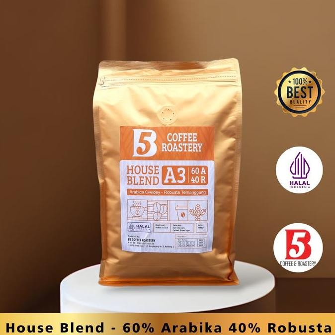 

:>:>:>:>] House Blend 60% Arabika 40% Robusta - Medium To Dark Roast - 1 Kg