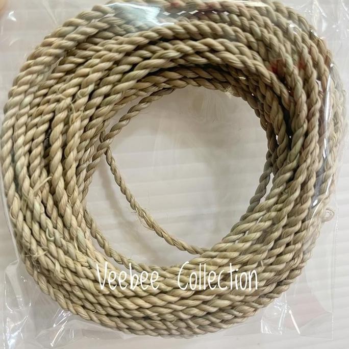 

siap kirim] Tali Rami goni 2mm panjang 5m/ tali kertas kraft rustic natural