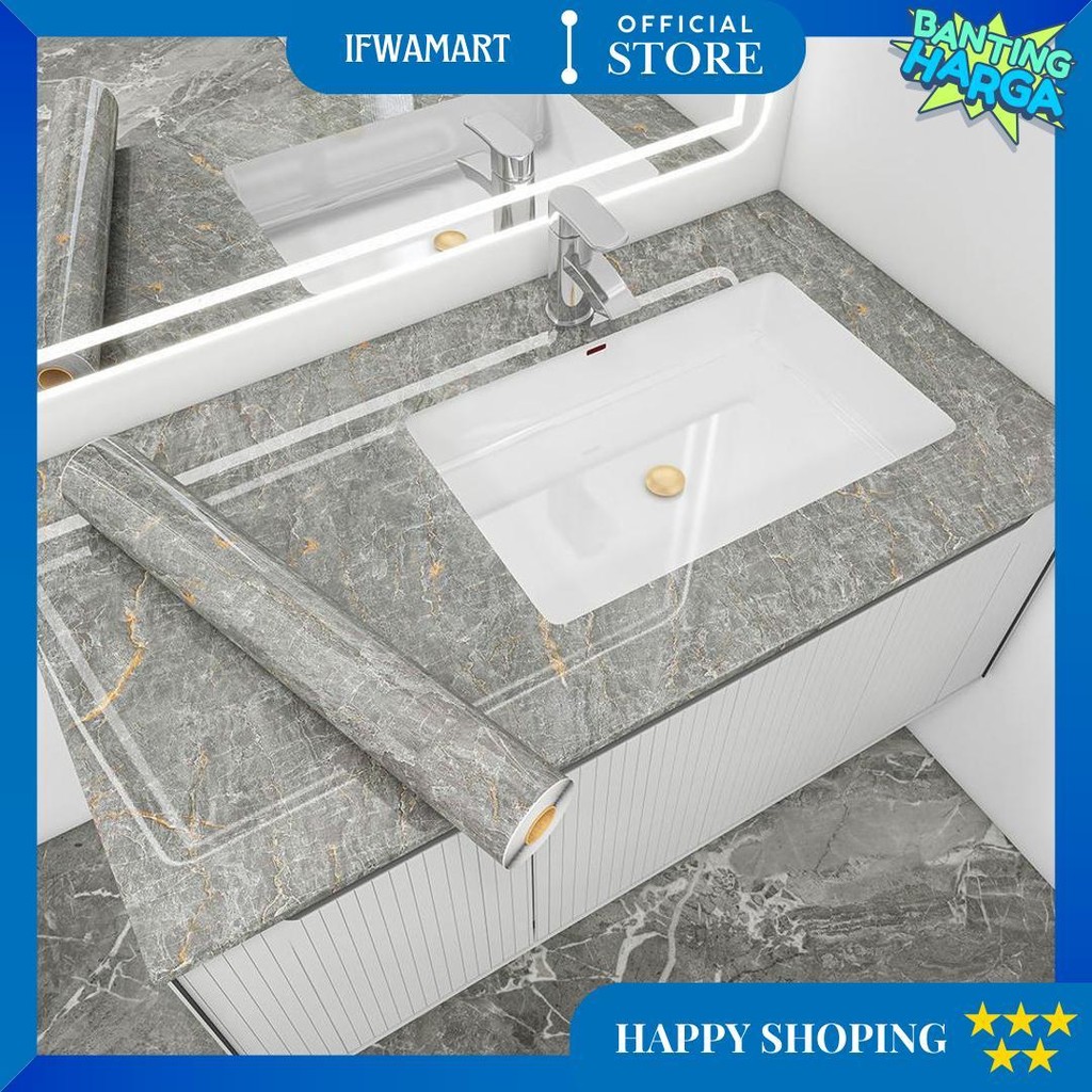 Papan Stiker Dinding Tekstur 300*60Cm Wallpaper Dinding Kabinet Untuk Kamar Tidur Dapur Kamar Mandi 