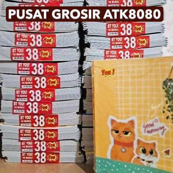 

ATMS-JUAL 10 BUKU TULIS BT YOU MURAH 38 LEMBAR(10PCS) || Buku merk You 1 PAX ISI 10 BUKU
