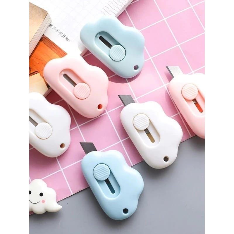 

Pisau Cutter Mini Lucu Warna Warni Bentuk Awan,Dolpin,kucing Silet Gagang Perlengkapan ATK