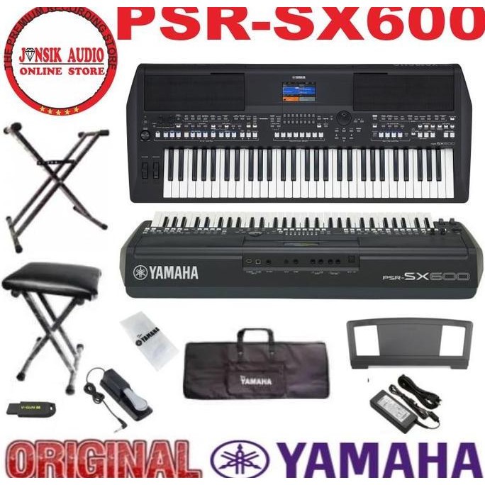 baru yamaha psr sx600 psr-sx600 paket keyboard